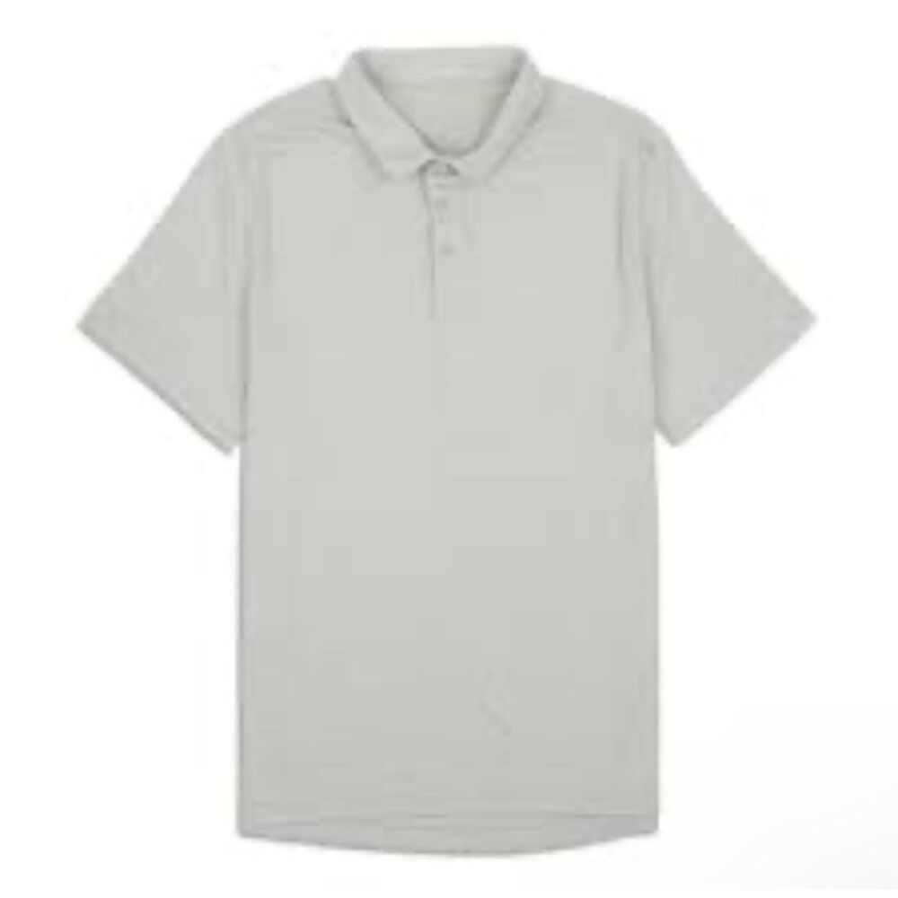 Lululemon Evolution Polo - Size Medium - Cream/ Gray